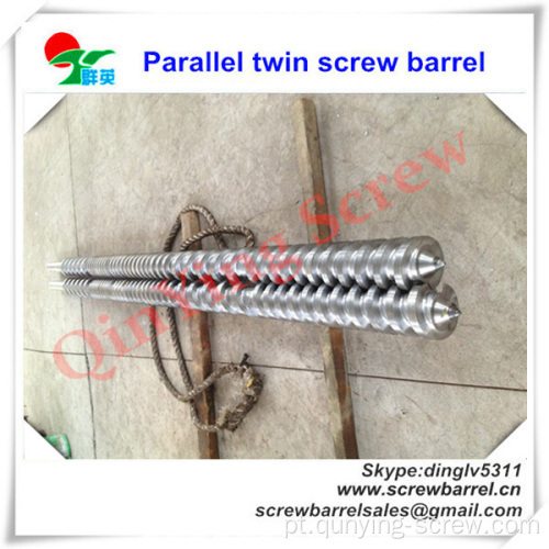 Twin paralelos parafusos e barris como sua exigência e usar o Material apropriado para a máquina